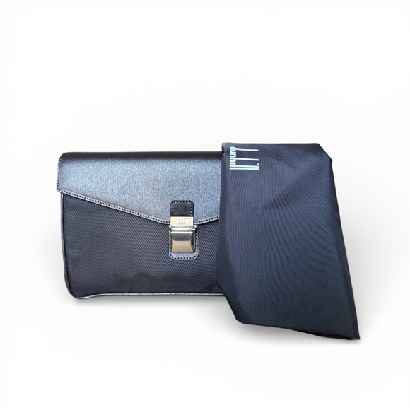 Dunhill Black Clutch with Wristlet NWOT - Picture 2 of 12